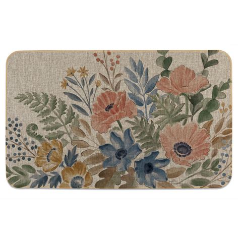CounterArt Botanical Blends Linen Look Indoor/Outdoor Floor Mat | Wayfair