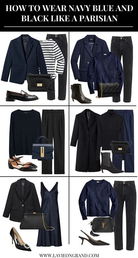 How To Wear Navy Blue and Black Together Like A Parisian | Fashion ...