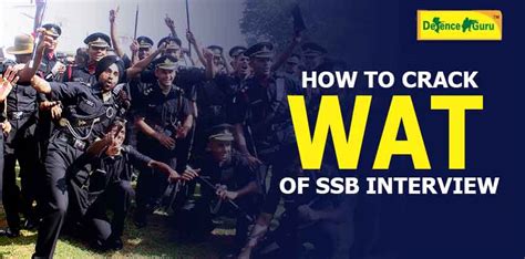 How to crack the Word Association Test (WAT) of SSB interview