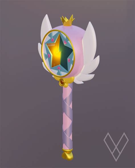 STL file Star Butterfly Wand 2・3D printer model to download・Cults