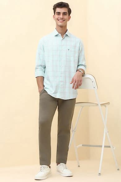 Buy Men Light Blue Check Full Sleeves Casual Shirt Online - 40002921 ...