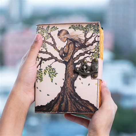 Craft Junky Leather-Bound Diary with Mother of Earth Print – SCOOBOO