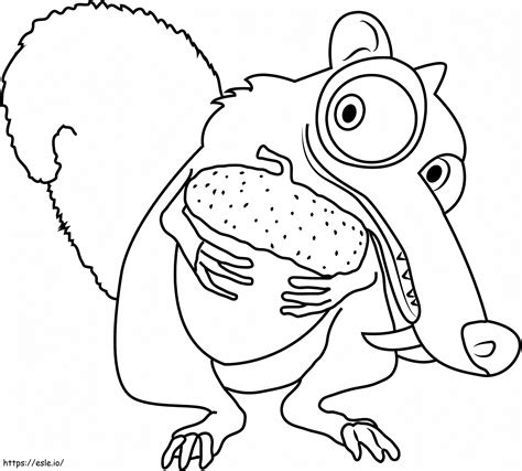 Scrat Ice Age coloring page