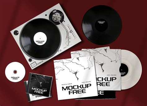 Free Musical Album Set Mockup (PSD)
