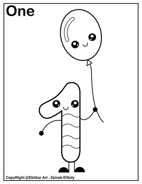 Number 1 Coloring Pages For Toddlers
