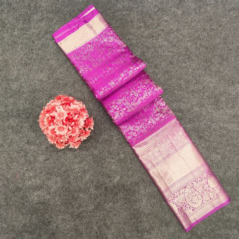 Pure Kanchi Pattu Resham Silver Zari Saree – Ambica Wedding Mall