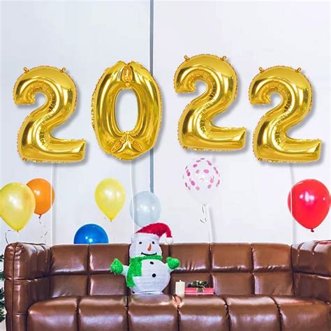 Buy Younar Large 2022 Balloons, 2022 New Year Eve Party Graduation ...