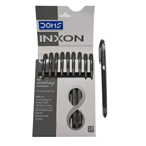 Doms Inxon Ball Pen Black Pack of 10 Piece