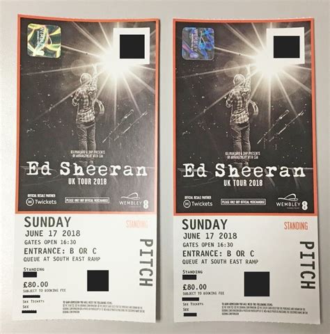 4x Ed Sheeran Concert Tickets - STANDING - London Sunday 17th June 2018 ...