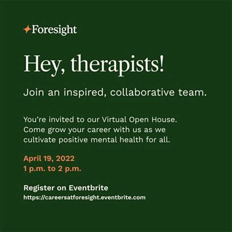 Careers at Foresight Mental Health - Therapist / Psychiatry /PMNP on ...