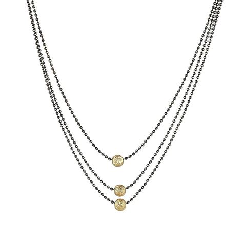 Gilher Gold Alloy 3 Layer Mangalsutra for Women : Amazon.in: Fashion