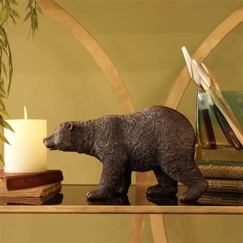 Brown Polyresin Walking Bear