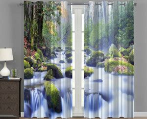 LHD 154 cm (5 ft) Polyester Room Darkening Window Curtain (Pack Of 2 ...
