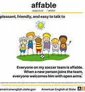 Image result for affable