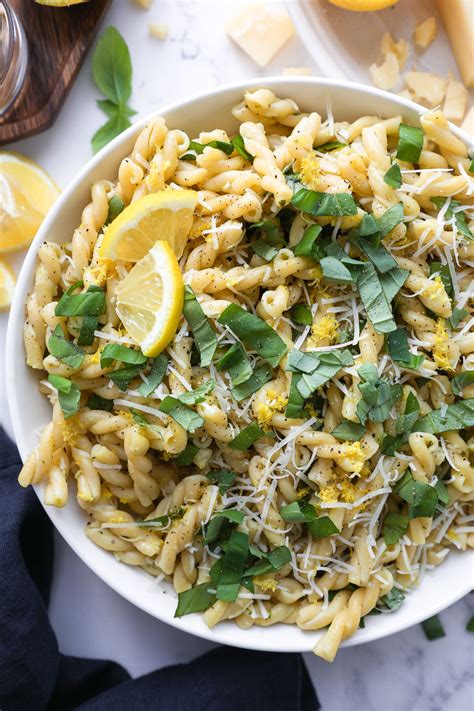 Bowtie pasta salad with peas lemon and basil – Artofit