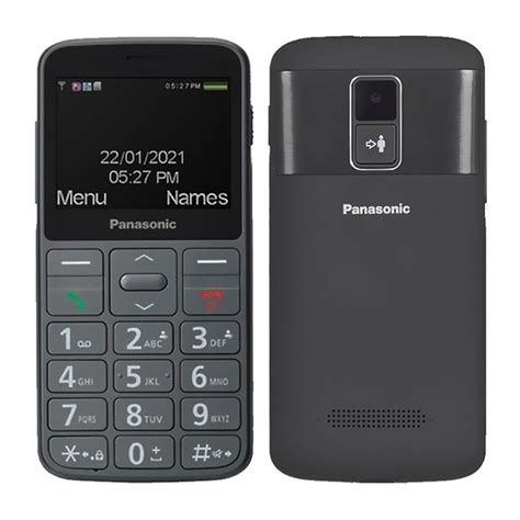 Mobilni telefon Panasonic KX-TU160EXB, Tamno siva, Single SIM, 2G, 2.4 ...