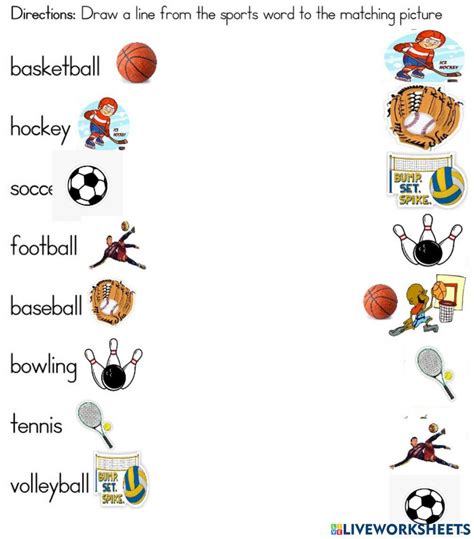 Match the Balls to the Sports Worksheet 的图像结果