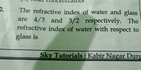 Refractive Index of Water 的图像结果