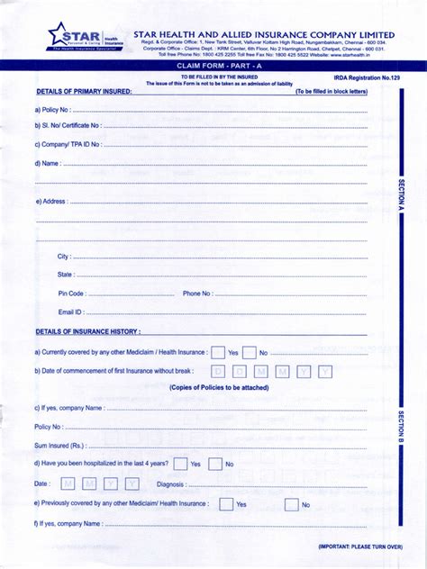 Image result for Sample Claim Form