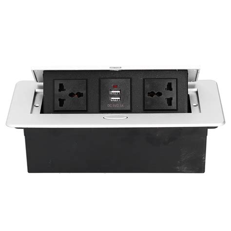 Folany Floor Electrical Outlet, Up Desktop Socket 3 Hole with LED ...