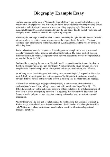 English Biography Example 的图像结果