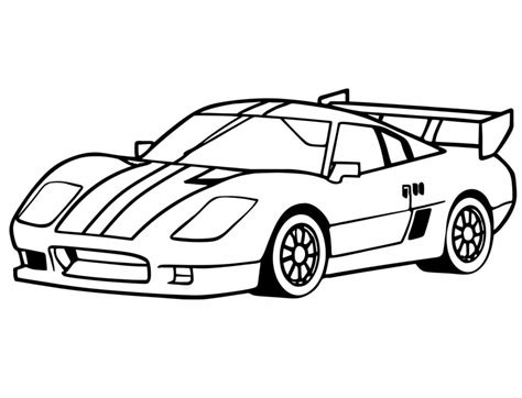 Normal Race Car coloring page - Download, Print or Color Online for Free