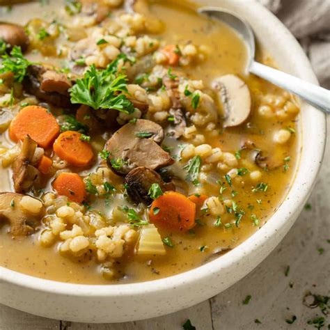 Easy Mushroom Barley Soup Recipe Slow Cooker Mushroom Barley Soup