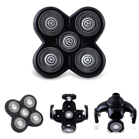 Buy Men 5 Blade Rotary Razor 5D Replacement Head, Alternate Floating ...