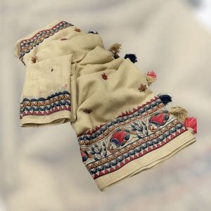 Buy TRUORIGIN Printed Bollywood Cotton Linen, Linen Cream Sarees Online ...