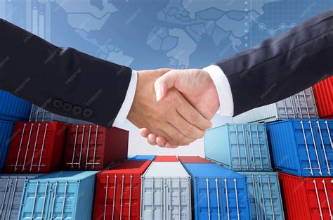 Container cargo for import export business and check hand , 3d ...