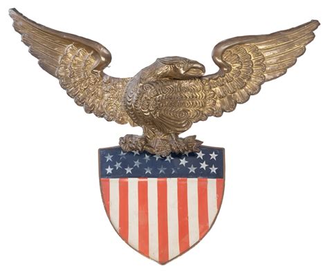 Lot Detail - Vintage American eagle and shield sign. [N.p., n.d.]. Paint...