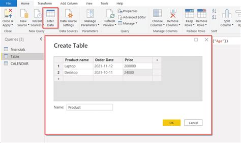 Image result for Power Query Create New Table
