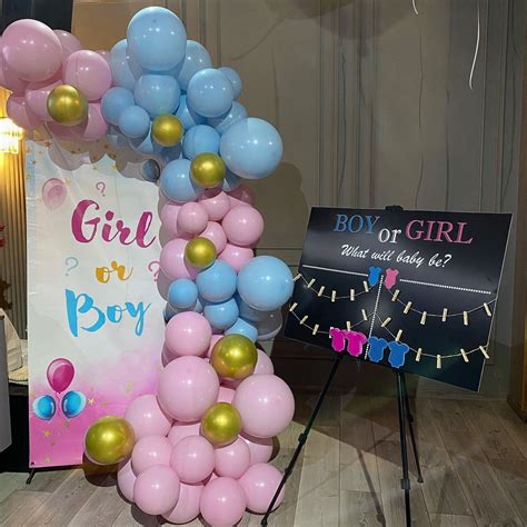 Buy Honinda DIY Gender Reveal Balloons Arch Kit-Pink and Blue Balloons ...