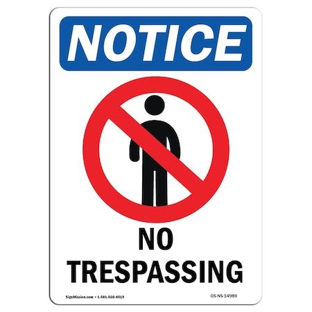 Signmission Safety Sign, OSHA Notice, 18" Height, Aluminum, No ...