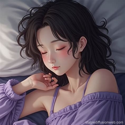 Japanese Woman Sleeping Comfortably | Stable Diffusion Online