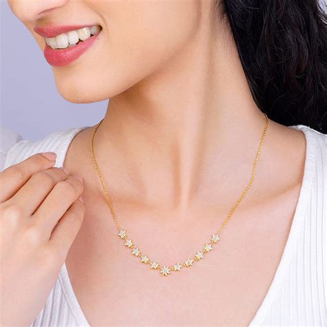 Golden Radiating Star Necklace – GIVA Jewellery