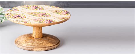 Buy nestroots cake stand for cake cutting | cup cake stand wooden ...