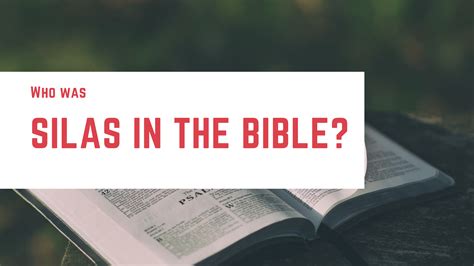 What Is The Meaning Of Silas In The Bible at Wayne Enochs blog
