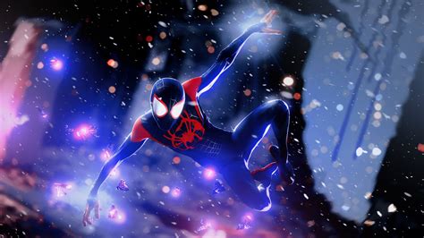 Miles Morales Wallpaper 4K, Into the Spider-Verse, Spider-Man