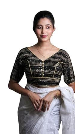 Buy MONDAL FASHION HOUSE Women's Georgette Embroidery Designer Brocade ...