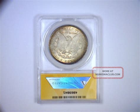 Ms63 Anacs Beautifully Toned 1890 Vam 1 Morgan Silver Dollar U. S. Coin ...