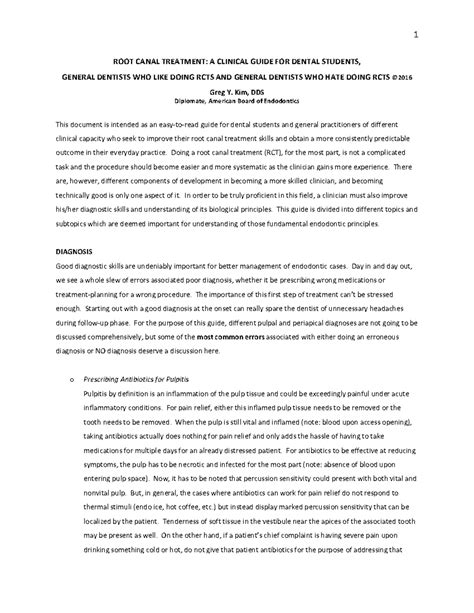 Rct guide - Rct - ROOT CANAL TREATMENT: A CLINICAL GUIDE FOR DENTAL ...