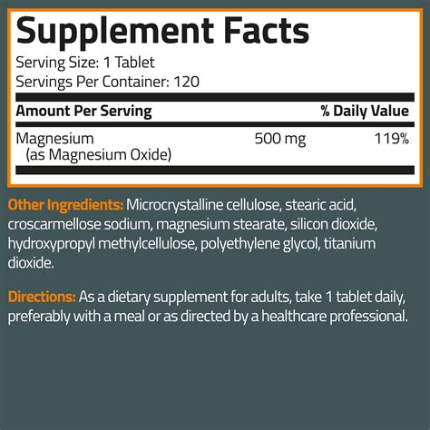 Magnesium 500 MG – Bronson Vitamins | Quality Vitamins and Supplements since 1960