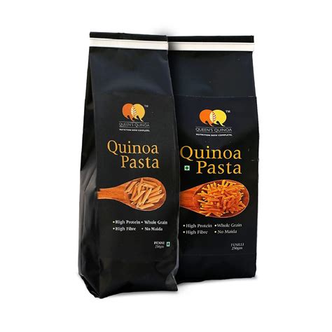 Queens Quinoa Combo Pack of Fusilli Pasta and Penne Pasta (250gram Each ...