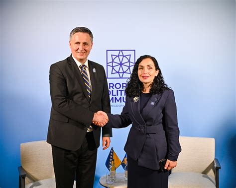 President Osmani meets the Chairman of the Presidency of Bosnia and Herzegovina, Denis Bećirović ... - president of bosnia and herzegovina