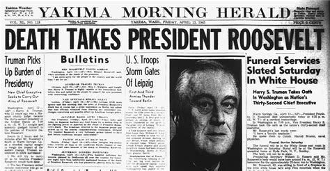 It Happened Here: Yakima Valley mourns Franklin D. Roosevelt's death ...