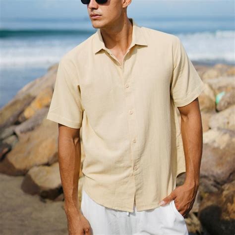 Promo BEACHWELL Kemeja Pria Linen Katun Angel Canggu Series Kemeja ...