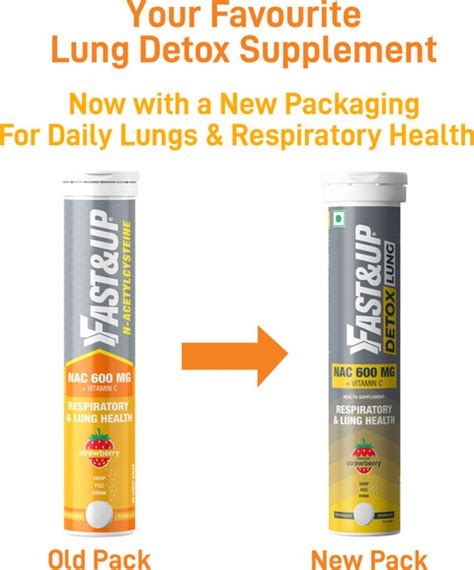 FAST&UP NAC (N - Acetylcysteine) 600mg NAC + 40mg Vitamin C, Lung ...