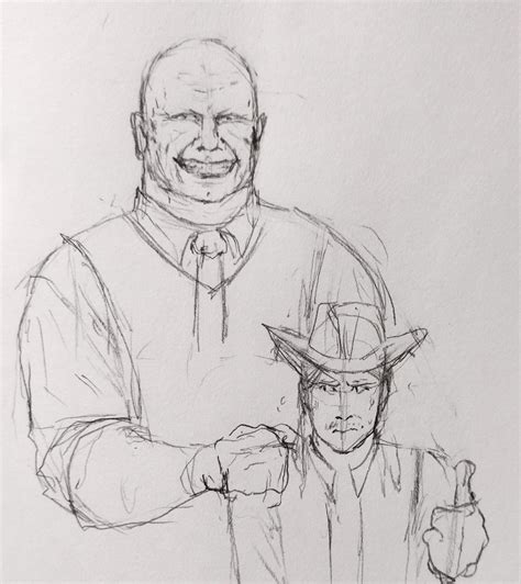 [Blood Meridian] little sketch of The Judge and the Kid : r/wendigoon