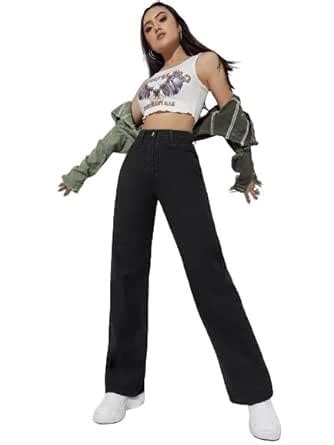 Buy Masterly Weft Stretchable Regular Fit Black Color Jeans for Women ...